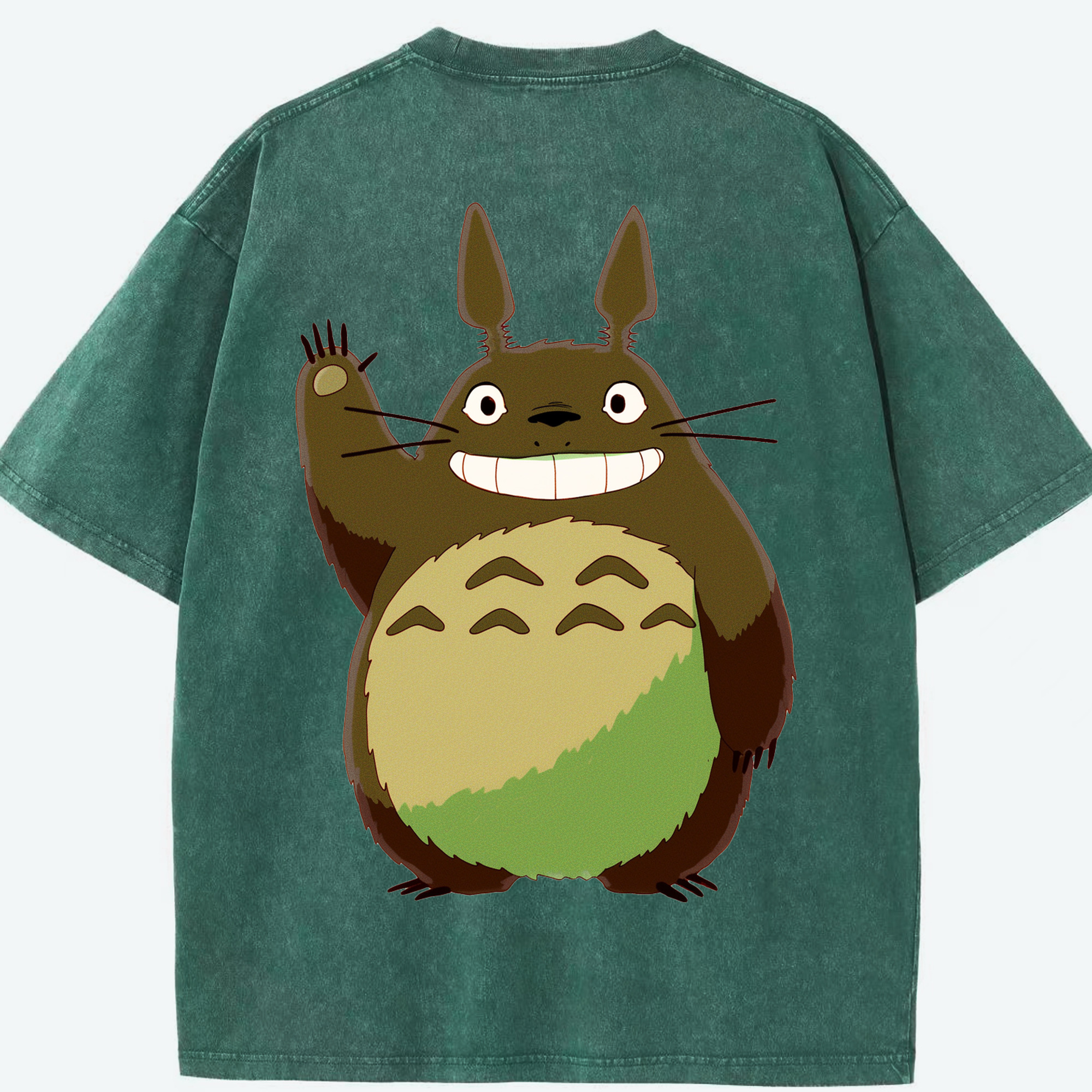 （画像用） となりのトトロ 草壁メイ 草壁サツキ My Neighbor Totoro Satsuki Kusakabe Mei Kusakabe 綿100% ヴィンテージ風 半袖Tシャツ（背面プリント）